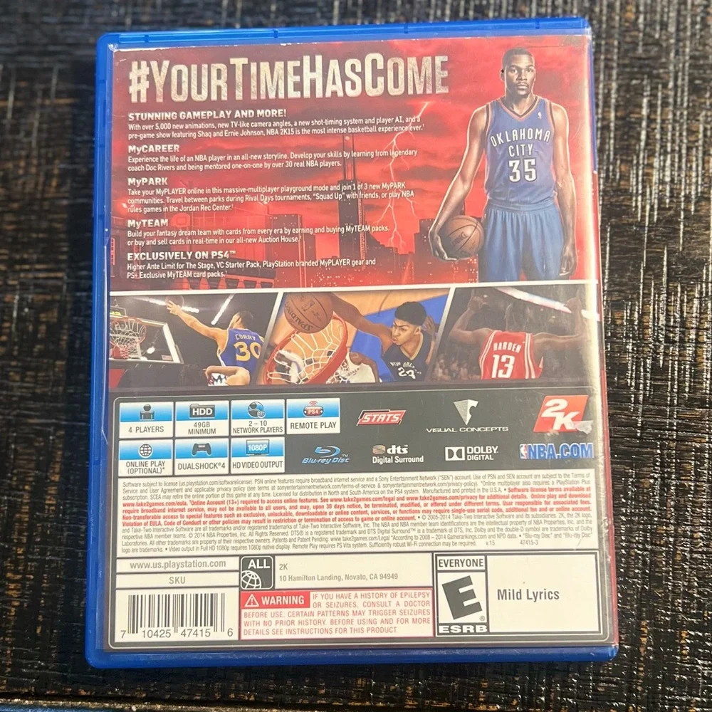 PS4 NBA 2K15 Sony PlayStation 4 video game
